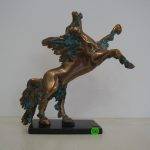 Horse - jump - bronze and stone