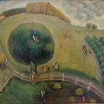 Thrash a wallnut-tree - oil on canvas - 50/60 cm