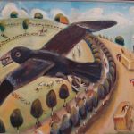 Crow - oil on canvas - 50/70 cm
