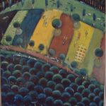 Behind the forest - oil on canvas - 80/60 c,