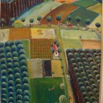 Field landscape - oil on canvas - 90/60 cm